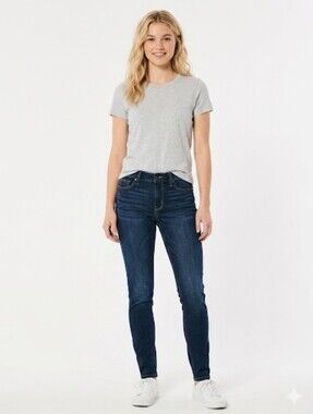 Hollister Indigo Curvey Highrise Jean Leggings Sz 7R
